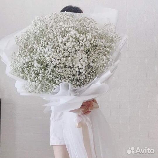 Букет из гипсофилы, доставка цветов по городу