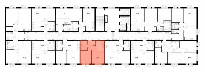 1-к. квартира, 37,6 м², 16/25 эт.