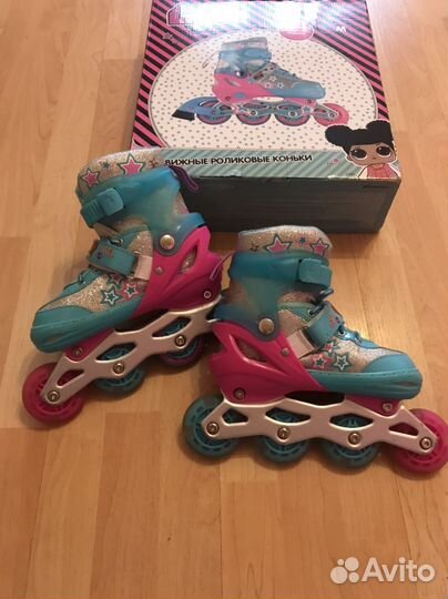 Ролики детские раздвижные со светящимися колесами