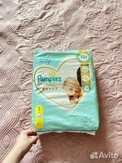 Подгузники pampers premium care 1