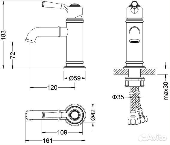 Timo 5361/02F Смеситель для раковины