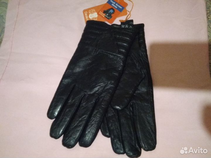 Кожаные сенсорные перчатки
