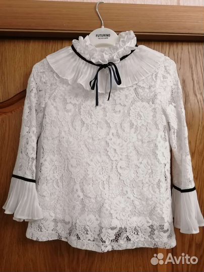 Кружевная блузка Карамели, рост 134 см