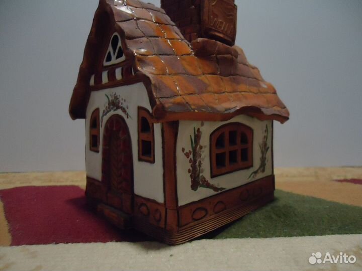 Подсвечник домик керамика Финляндия