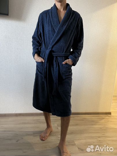 Халат банный мужской именной бархатный