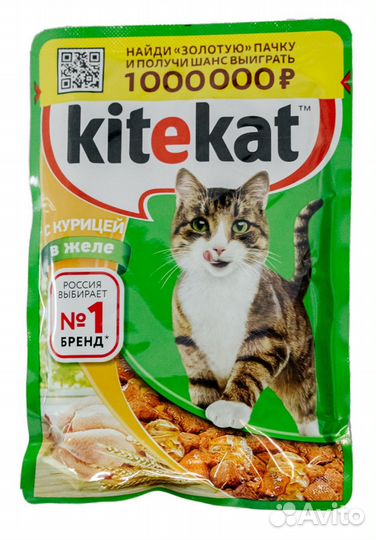 Влажный корм для кошек Kitekat курица в желе 28 шт