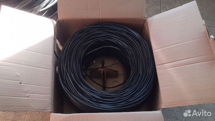 Витая пара внешняя UTP qtech 2х2х0,5 cat.5e, медь