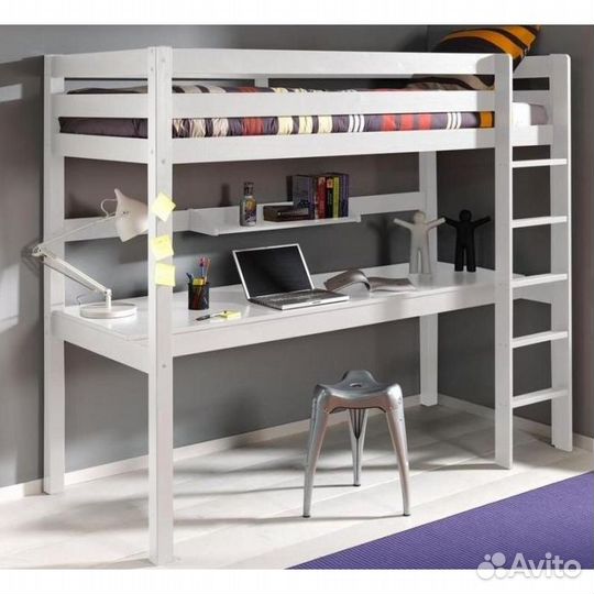 Кровать чердак с рабочим местом для подростков