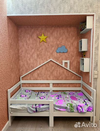 Кроватка из массива детская высокий борт Терем Инк