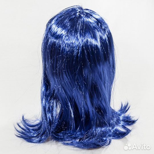 Парик карнавальный синий