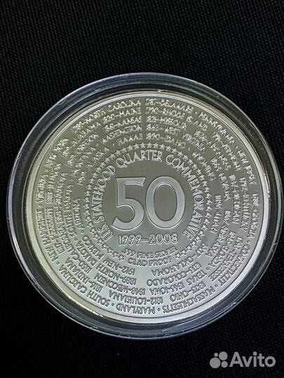 Медаль настольная В честь серии из 50 квотеров. сш