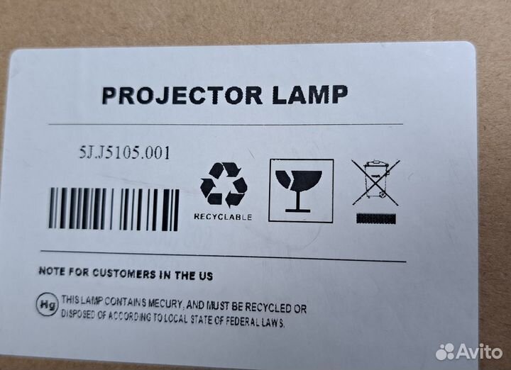 Оригинальная лампа проектора 5J.J5105.001