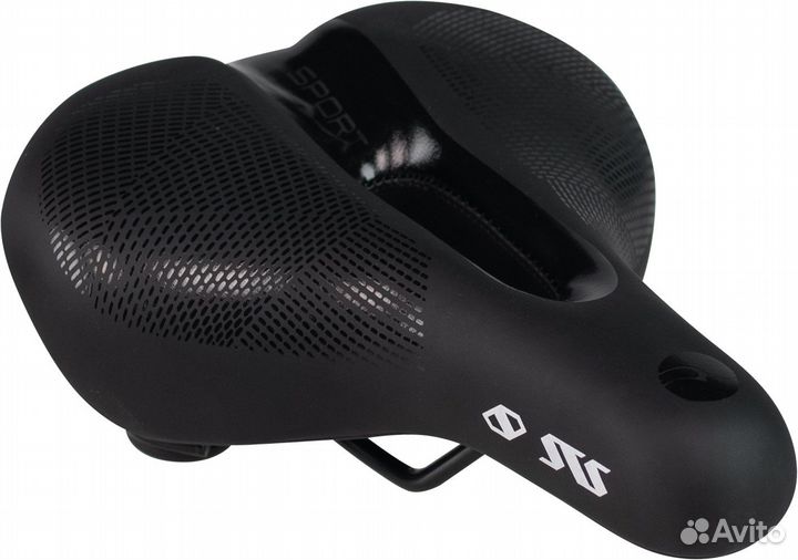 Седло STS 913BE 240x200мм пружины Black Ana1723