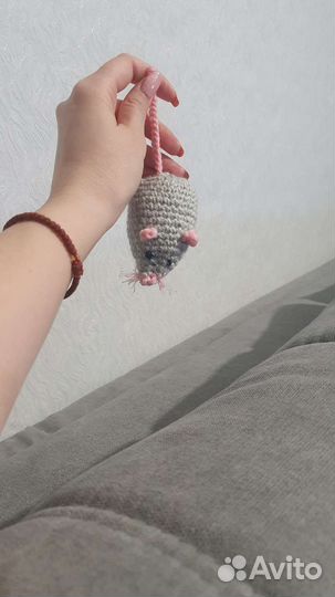 Игрушка мышка погремушка для кота