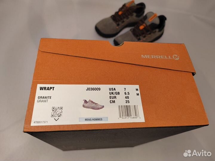 Кроссовки Merrell Wrapt треккинговые прогулочные