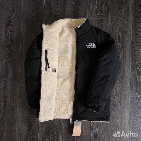 Куртка the north face барашек двусторонняя