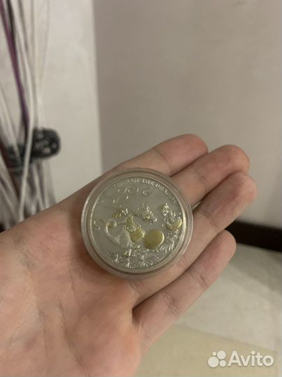 Серебрянная банковская монета 1000 Francs CFA