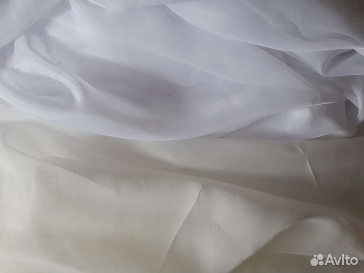 Вуаль с утяжелителем белая