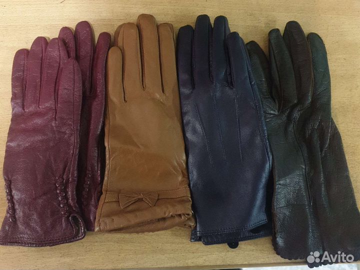 Перчатки женские кожаные 7