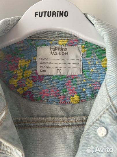 Джинсовая куртка для девочки 110 116