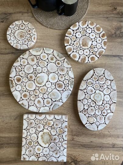 Подставка под горячее Панно из дерева можжевельник