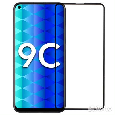 Защитное стекло для Honor 9C (AKA-L29) П/П черное