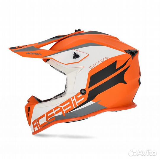 Acerbis Linear Мотошлем Orange White Оранжевый