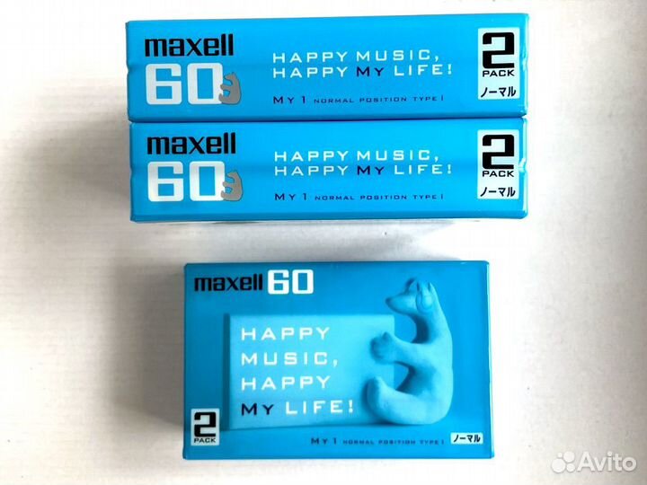 Аудиокассеты 2 штуки 2Pack Maxell My1 60 - 2001 г