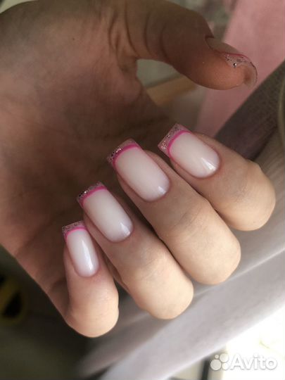 Маникюр гель лак наращивание