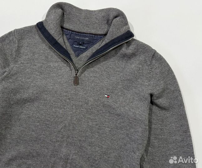 Шерстяная кофта полузип Tommy Hilfiger оригинал