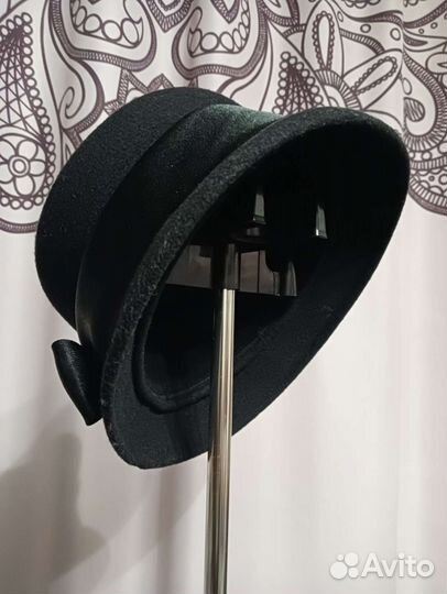 Шляпа фетровая женская черная