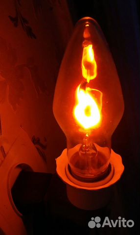 Лампа Факел Пламя декор огонь Свеча СССР лампочка