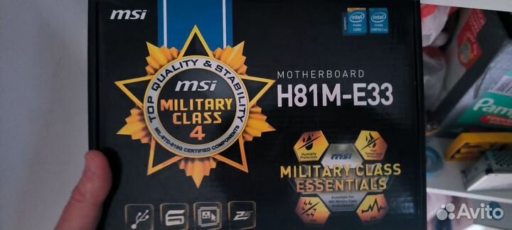 Msi h81m e33+ проц+8гб озу