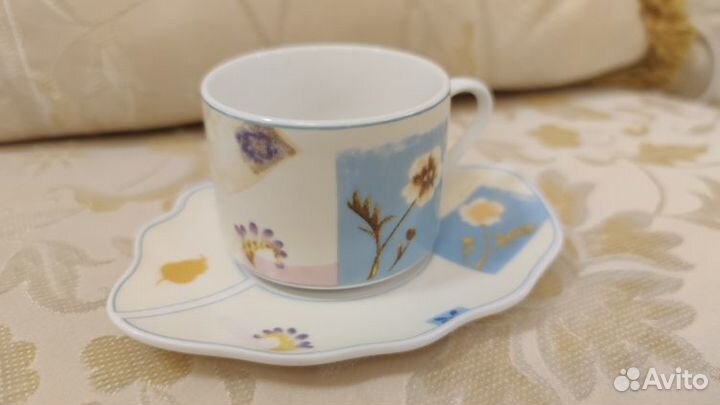 Корзинка плетенная, керамика чашки чайник яйцо