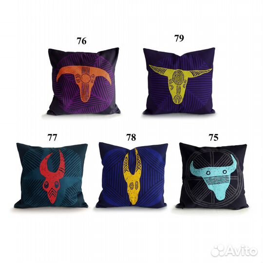 Новый чехол на диванную подушку из плотного хлопка