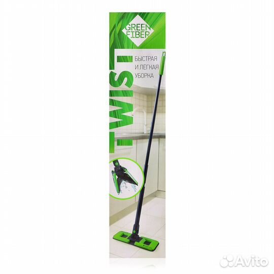 Швабра с отжимом Green Fiber Twist