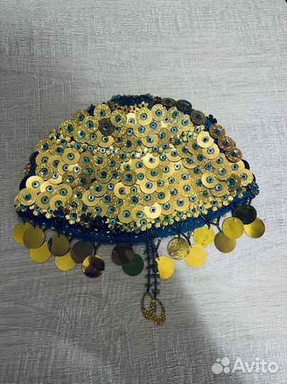 Пояс с монетками и шапочка длы восточных танцев