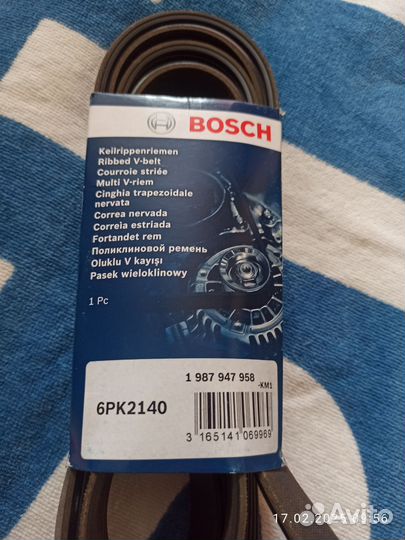 Ремень поликлиновый bosch,киарио