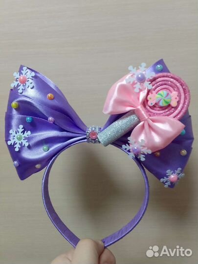 Ободок для девочки снежинки и тд