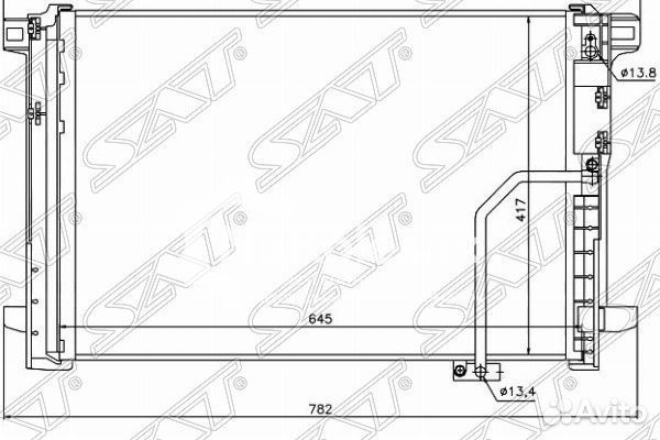 Радиатор кондиционера mercedes E-class W212 09/mer