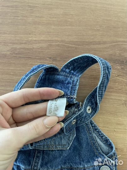 Комбинезон джинсовый H&M 68-74