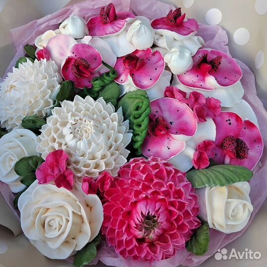 Зефирные букеты на заказ, шоколад, мармелад