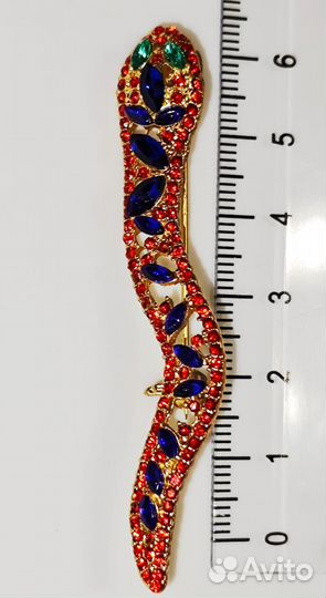 Брошь Змейка Люся