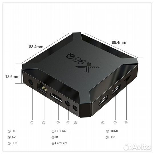 Смарт тв приставка X96Q 2/16 Гб SMART TV Android