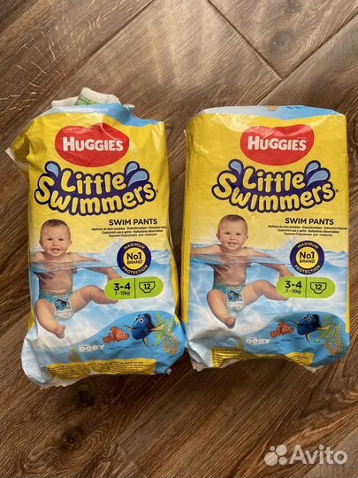 Трусики-подгузники для плавания huggies 3-4