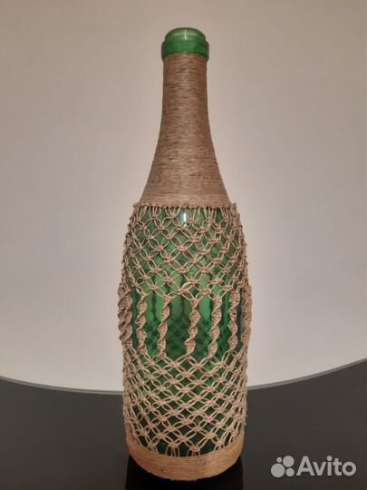 Бутылка макраме