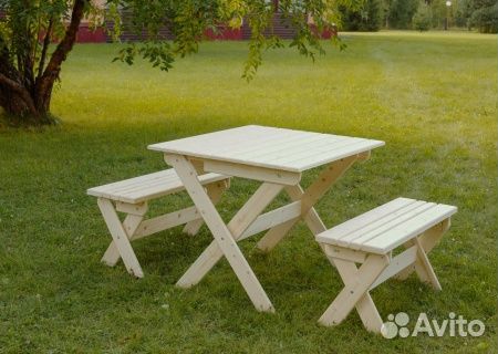 Комплект садовой мебели на 4 человека складной