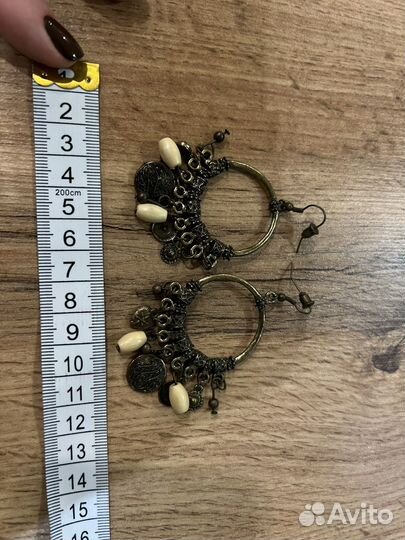 Серьги бижутерия под бронзу