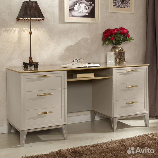 Письменный стол P5900 Palmari (Палмари) серо-бежев