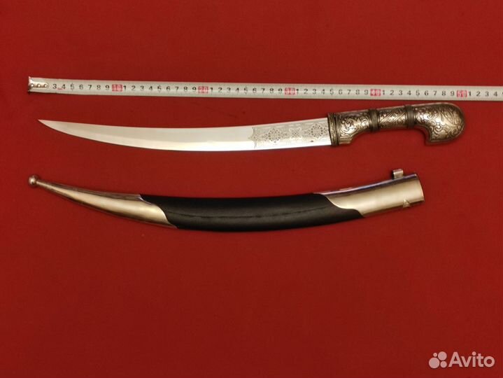 Нож, кинжал, бебут Казачий, мельхиор